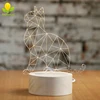 Customized 3D Cat Wood Base Table Lamp Cat Desk Lamp
