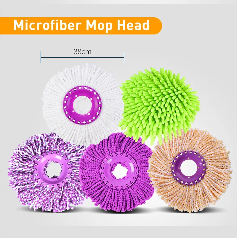 Dolphin Shape Pedal Mop Bucket Floor Cleaning Telescopic Spin Go Magic Mop With 2 Microfiber Heads