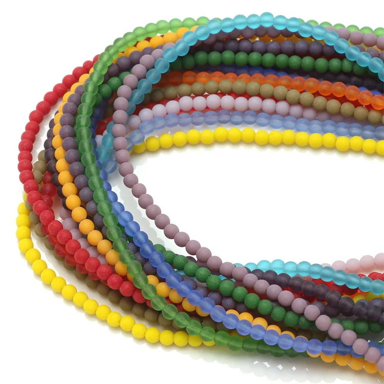 Glass Wholesale Matte Glass Round String Loose DIY Charm Crystal Beads For Jewelry Clothing Making, Multi color
Glass Wholesale Matte Glass Round String Loose DIY Charm Crystal Beads For Jewelry Clothing Making, Multi color