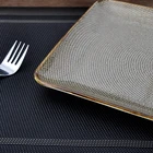 中国レストラン割れ釉薬テーブルトップ食器、陶磁器新食器洗い機安全反応性リムプレート、長方形プレート〜