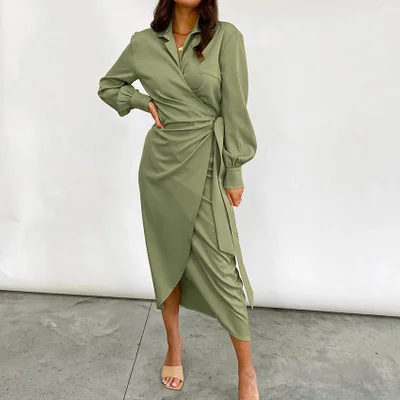 ZC00087 2021 Spring High-waisted French Slim Wrap Sexy V-neck Split Long Elegant Green Women Maxi Dress
ZC00087 2021 Spring High-waisted French Slim Wrap Sexy V-neck Split Long Elegant Green Women Maxi Dress