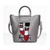 Silver Leather Rose Handbag Trendy Ladies Handbags/Tote bag