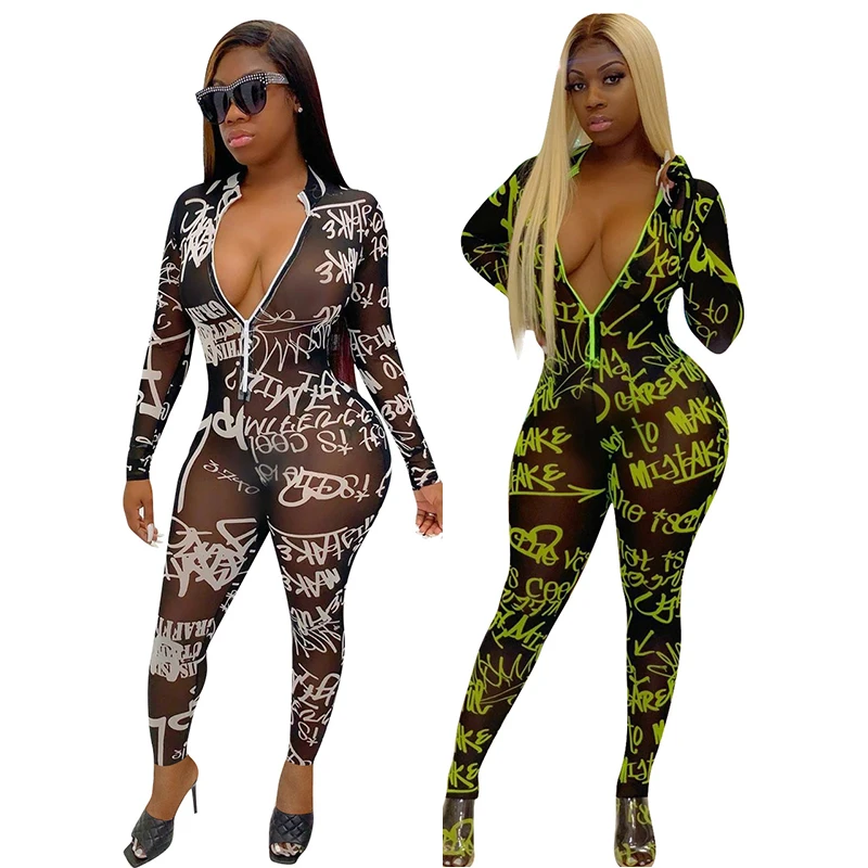 Free Shipping Fashion hot sale lady tulle Printed see through jumpsuit women long pants rompers black long sleeves fall clothing, Customized color
Free Shipping Fashion hot sale lady tulle Printed see through jumpsuit women long pants rompers black long sleeves fall clothing, Customized color