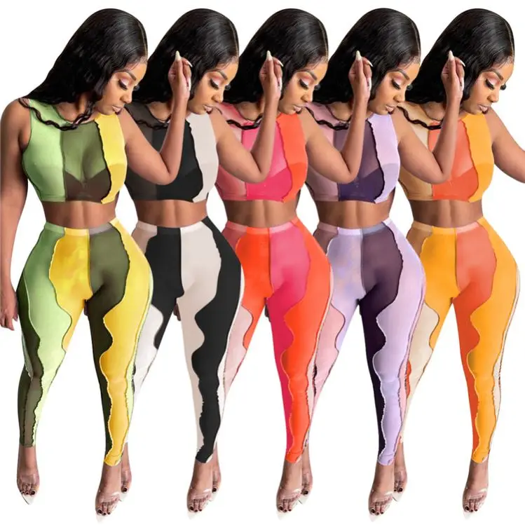 Summer sexy 2021 two piece sets tulle irregular patchwork sleeveless crop top two piece D97775
Summer sexy 2021 two piece sets tulle irregular patchwork sleeveless crop top two piece D97775