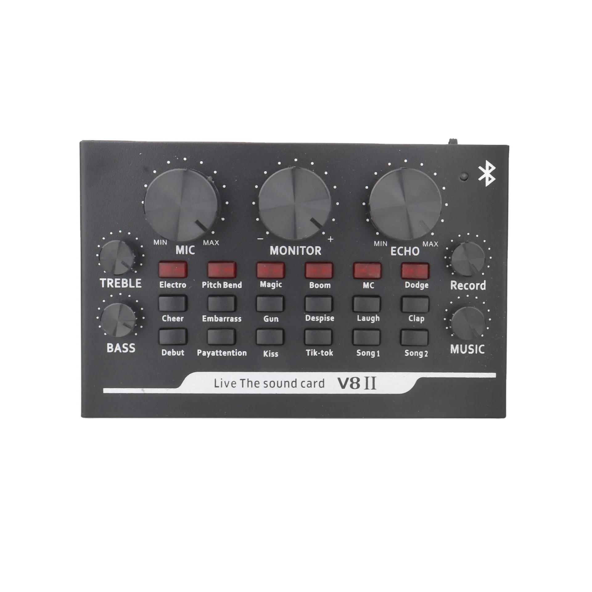2021 Cheap High quality Double Glasses V8II DJ KARAOKE live indoor recording kit 2.4g wireless Sound Card, Black
2021 Cheap High quality Double Glasses V8II DJ KARAOKE live indoor recording kit 2.4g wireless Sound Card, Black