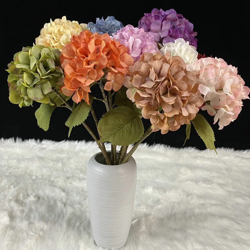 Top Seller Wholesale Silk Artificial Single Hydrangea Flowers For Wedding Decoration Decorative Hydrangea Flower 
Top Seller Wholesale Silk Artificial Single Hydrangea Flowers For Wedding Decoration Decorative Hydrangea Flower