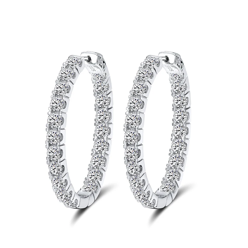RINNTIN SE221 Elegant korean jewelry 925 sterling silver big hoop earrings for women, White
RINNTIN SE221 Elegant korean jewelry 925 sterling silver big hoop earrings for women, White