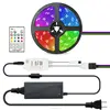 5050 RGB USB LED Light Strip Kit Flexible Adhesive Back Tape + 24 Remote Control for HDTV TV Monitor Decoration