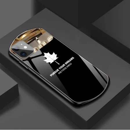 Luxury Tempered Glass Phone Case For iPhone 11 Pro 12 Mini X XR XS Max SE 13 6S 7 8 Plus Oval Silicone Maple Leaf Mirror Cover
Luxury Tempered Glass Phone Case For iPhone 11 Pro 12 Mini X XR XS Max SE 13 6S 7 8 Plus Oval Silicone Maple Leaf Mirror Cover