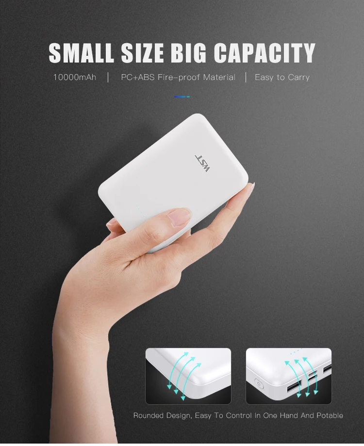 Corporate gifts 2019 mini powerbank micro usb & type c input 10000 mah power bank for all smart phone - ANKUX.COM