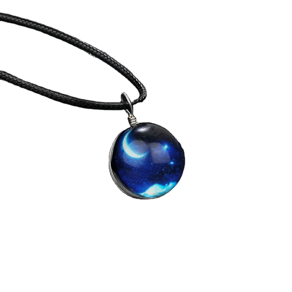 Fashion Dream Double-Sided Glass Ball Necklace Charming Glowing Star Diamond Main Stone Parties Universe Galaxy Solar System
Fashion Dream Double-Sided Glass Ball Necklace Charming Glowing Star Diamond Main Stone Parties Universe Galaxy Solar System