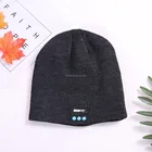Fashion Custom Color Blank Color Acrylic Winter Hat With Bluetooth And Bluetooth Beanies Hat Knitted For Winter Sport