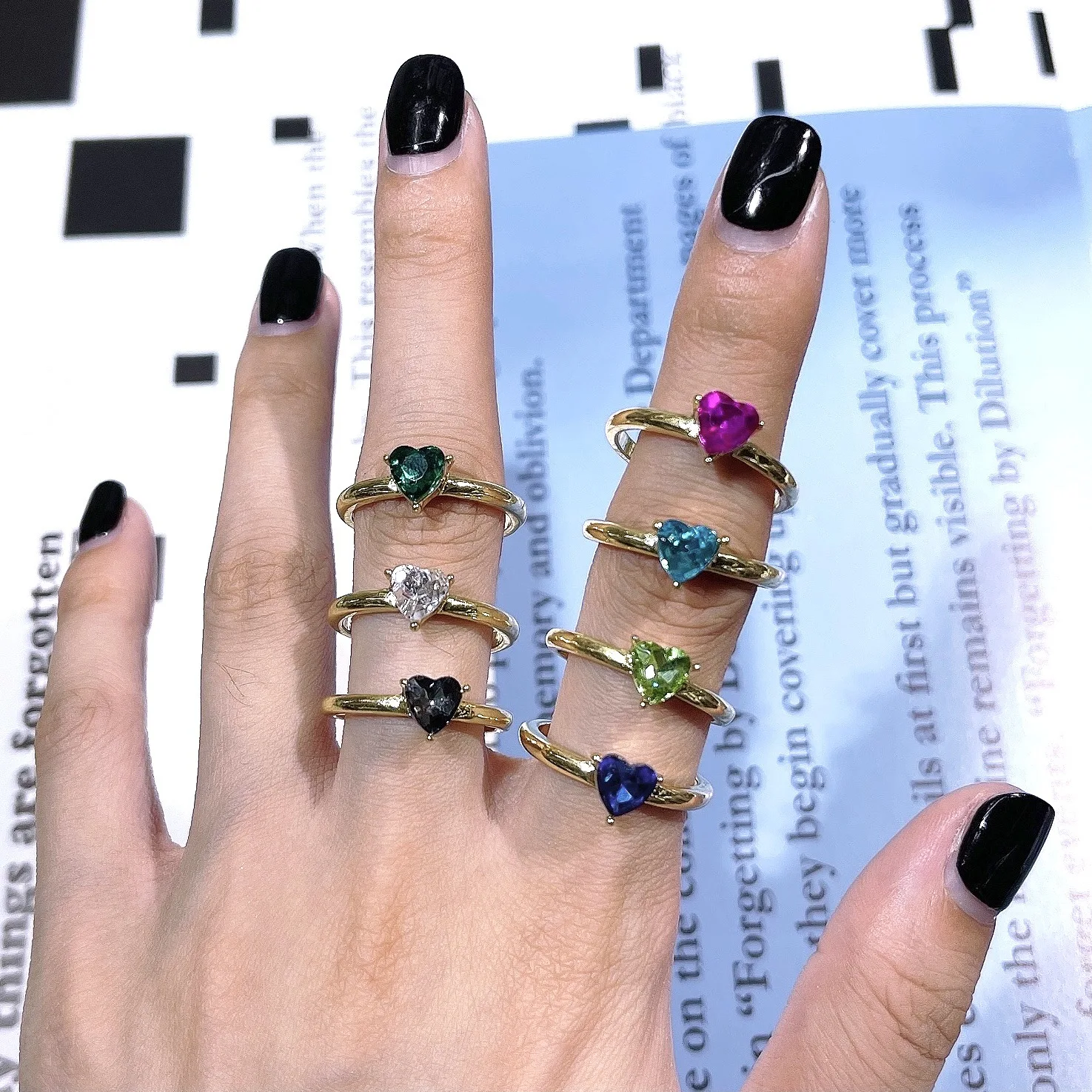 juhu 2021 colorful zircon ring for women INS blogger recommends metal gold-plated love ring factory direct sales
juhu 2021 colorful zircon ring for women INS blogger recommends metal gold-plated love ring factory direct sales