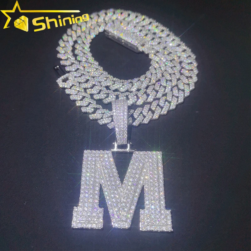 Hot sale VVS moissanite Iced out jewelry pass diamond tester pendant S925 letter pendant
Hot sale VVS moissanite Iced out jewelry pass diamond tester pendant S925 letter pendant