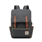 Vintage Waterproof Casual College Laptop Canvas Backpack Bag