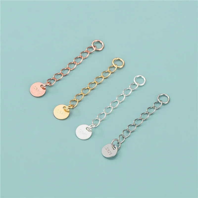 Fashion round disc extension chain 925 silver waterproof for diy accessories jewelry
Fashion round disc extension chain 925 silver waterproof for diy accessories jewelry