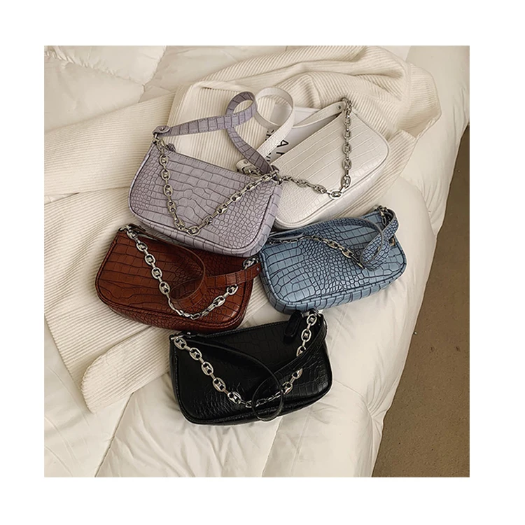 Stylish Crocodile Pattern Women's Shoulder Underarm Bags Wild Simple Pure Color Armpit Purses Luxury Chain Lady Handbags Pouch
Stylish Crocodile Pattern Women's Shoulder Underarm Bags Wild Simple Pure Color Armpit Purses Luxury Chain Lady Handbags Pouch