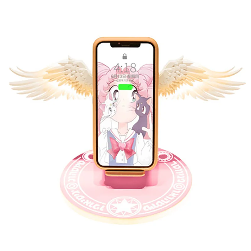 New Gifts Angel Wing Wireless Charger 10W Fast Bedside Lamp With Wireless Charger, White +pink+blue+black
New Gifts Angel Wing Wireless Charger 10W Fast Bedside Lamp With Wireless Charger, White +pink+blue+black