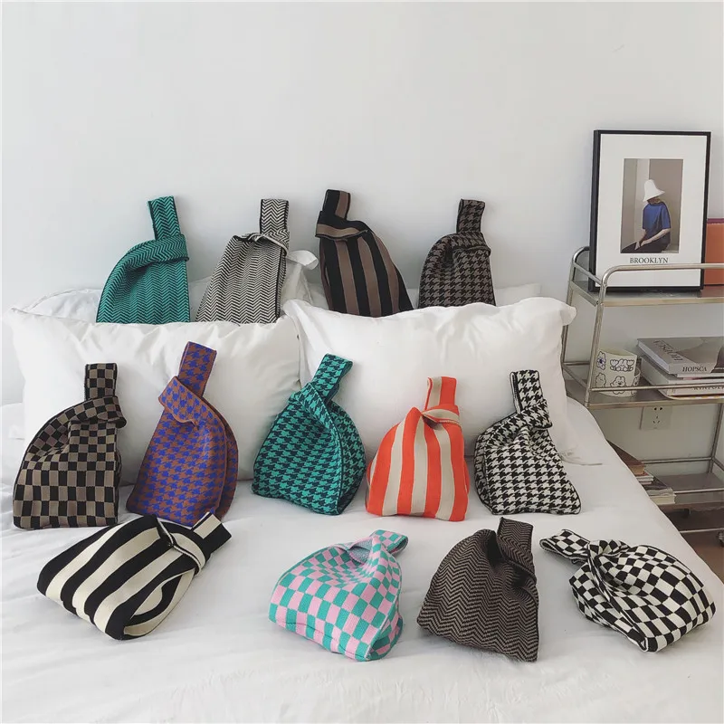 South Korea INS design knit checkerboard bag new knitted shoulder bag women armpit bag, 13 colors
South Korea INS design knit checkerboard bag new knitted shoulder bag women armpit bag, 13 colors