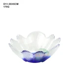 Wholesale FDA Solid Pattern Type and flower design Plate Dish Disposable tablewaer glass Dinnerware Set