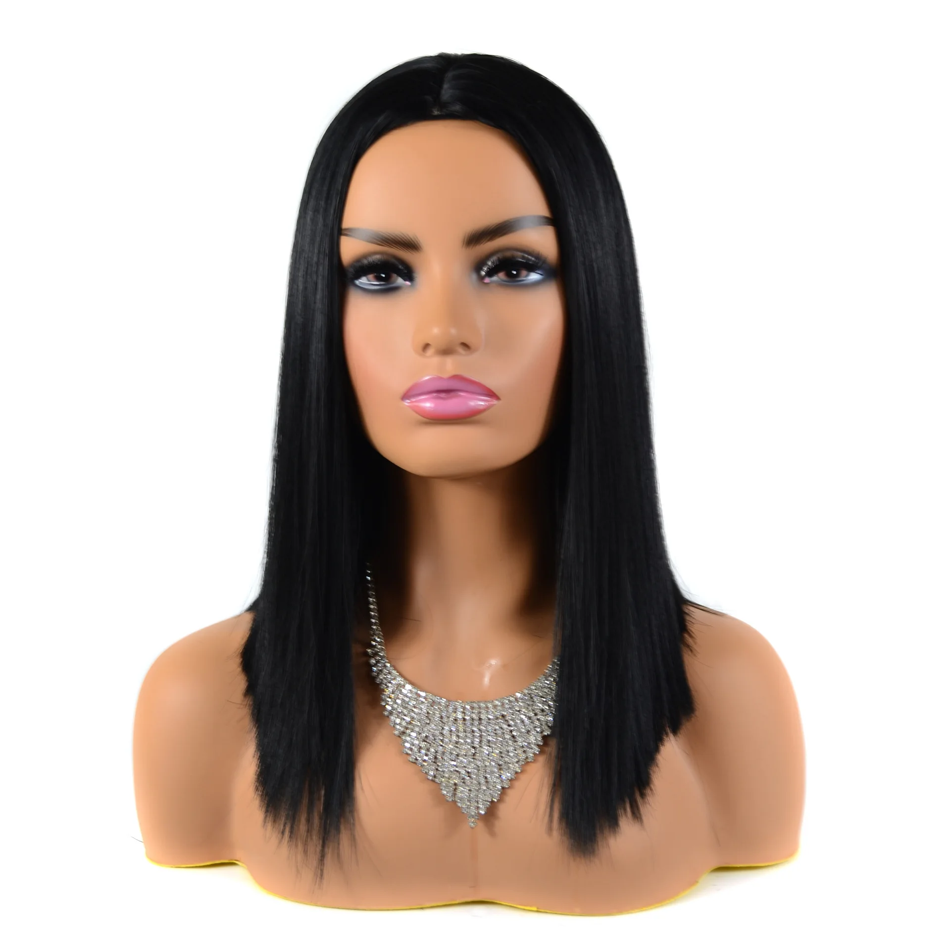American Popular Hairpiece Short Straight Fiber Wigs Natural Hair To Divide Bang Sort Straight Hair Curly Afro Wigs
American Popular Hairpiece Short Straight Fiber Wigs Natural Hair To Divide Bang Sort Straight Hair Curly Afro Wigs