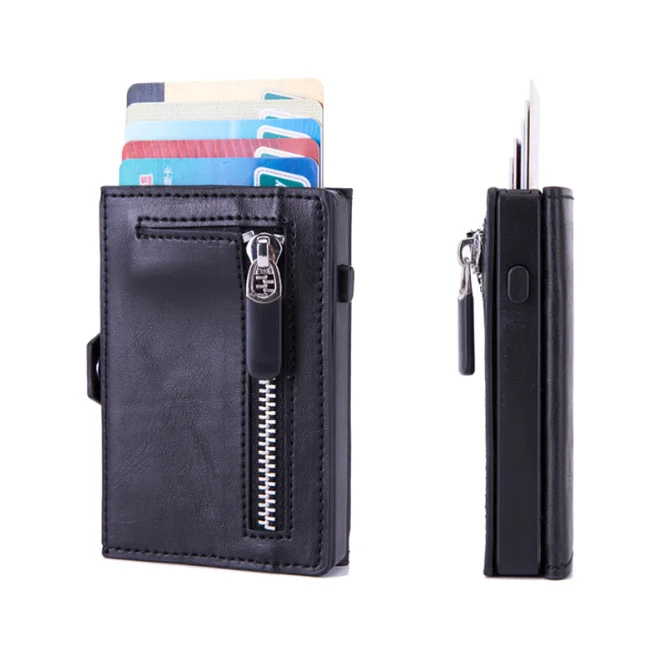 Factory Custom Logo Wholesale PU Leather RFID Blocking Side Push Button ID Card Holder Wallet Mens Business Travel Wallet, Customized
Factory Custom Logo Wholesale PU Leather RFID Blocking Side Push Button ID Card Holder Wallet Mens Business Travel Wallet, Customized