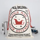 canvas gift drawstring bag with Custom Printed Logo