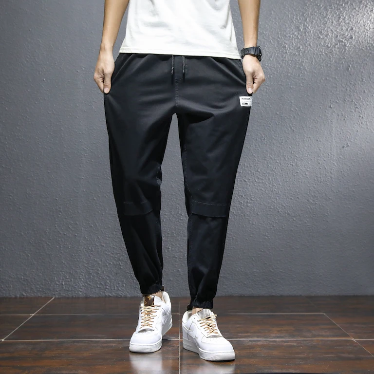 2021 Streetwear casual pant for men Slim fit patch work sport pants Drawstring cotton spandex outdoor pants for men, 4 colors
2021 Streetwear casual pant for men Slim fit patch work sport pants Drawstring cotton spandex outdoor pants for men, 4 colors