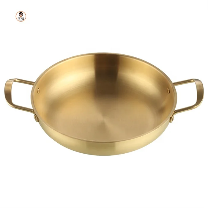 Korean Stainless Steel Seafood Dry Pot Double Ear Golden Ramen Noodles Soup Pot Hot Pot, Natural/gold
Korean Stainless Steel Seafood Dry Pot Double Ear Golden Ramen Noodles Soup Pot Hot Pot, Natural/gold