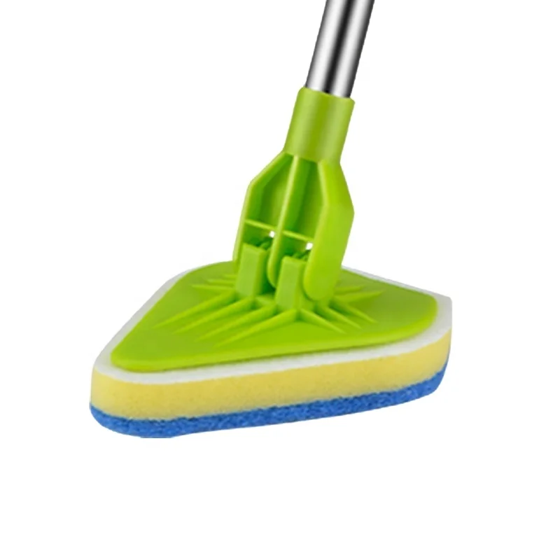 Triangle rotatable cleaning mop adjustable spins scrubber tool and handheld bathroom scrubber no scratch, Green
Triangle rotatable cleaning mop adjustable spins scrubber tool and handheld bathroom scrubber no scratch, Green