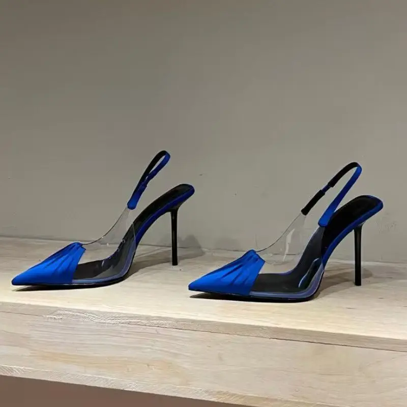 Blue Fashion Zapatos Mujer Tacon Sandalia Transparente Sling Back Summer Clear Glass Heels for Ladies
Blue Fashion Zapatos Mujer Tacon Sandalia Transparente Sling Back Summer Clear Glass Heels for Ladies
