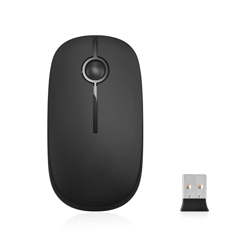 

SeenDa 2.4GHz Wireless Mouse Silent Nano Receiver Ergonomic Mice 1600DPI Noiseless Mouse for Computer Laptop Desktop Mute Mice, Black,white black,white silver ,gray