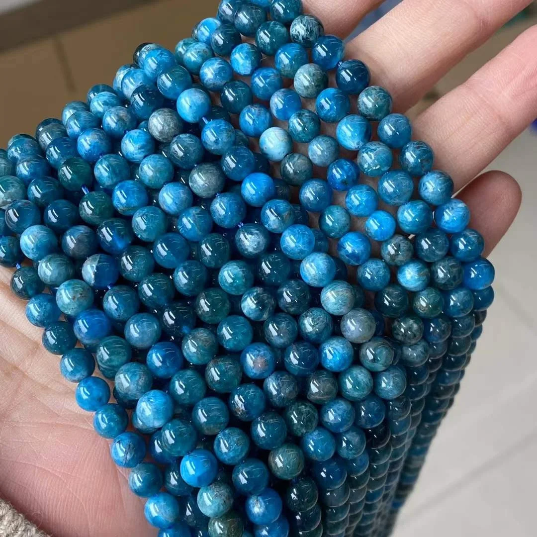 Luxury Spiritual Crystal Jewelry Loose Stone Beads Natural Blue Apatite 6mm Beads For Bracelet Making
Luxury Spiritual Crystal Jewelry Loose Stone Beads Natural Blue Apatite 6mm Beads For Bracelet Making