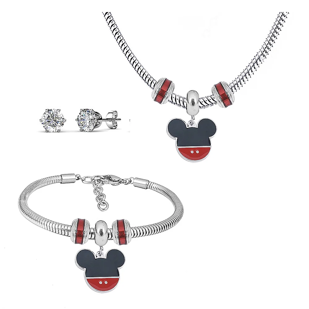 Little Mouse 4-color Choices Charm Pendant Stainless Steel Women Jewelry Set, Blue,red, silver
Little Mouse 4-color Choices Charm Pendant Stainless Steel Women Jewelry Set, Blue,red, silver
