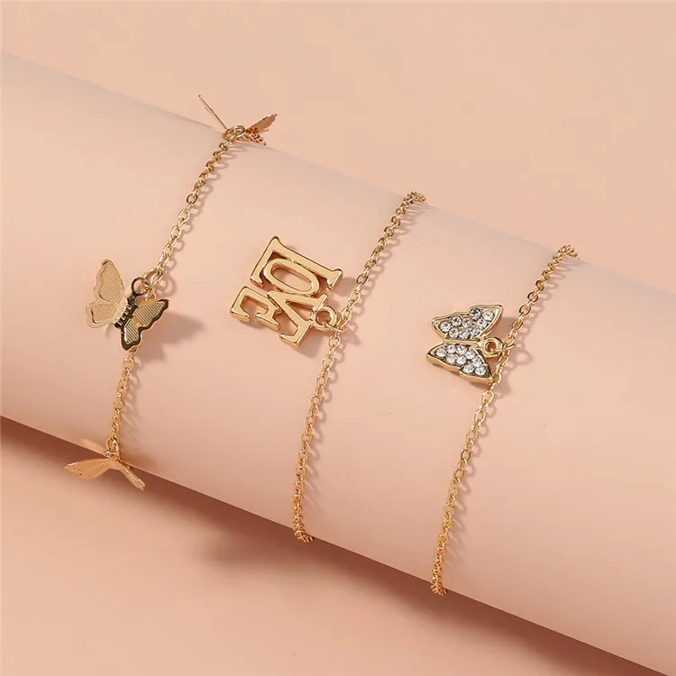 New Jewelry Temperament All-Match Butterfly Tassel Multilayer Bracelet Letter Love Trendy Bracelet, Silver,gold or custom
New Jewelry Temperament All-Match Butterfly Tassel Multilayer Bracelet Letter Love Trendy Bracelet, Silver,gold or custom