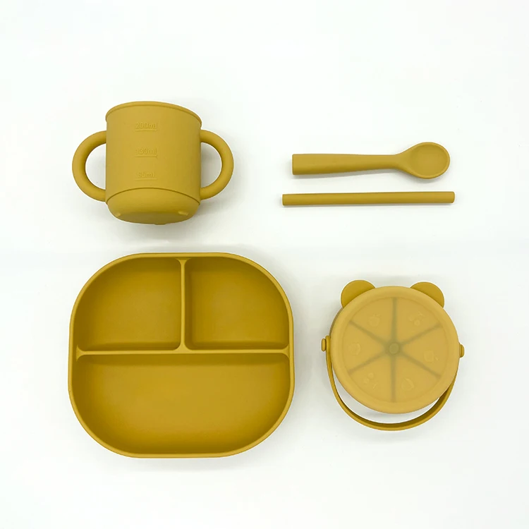 New arrival eco-friendly strong suction bowl spoon set baby bowl plate and snack cup silicone baby feeding set, Natural
New arrival eco-friendly strong suction bowl spoon set baby bowl plate and snack cup silicone baby feeding set, Natural