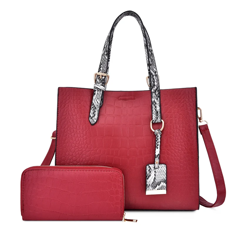 Fashion two pieces snake pattern bag ladies new diagonal cross-body bag shoulder large-capacity handbag set, Black brown red gray
Fashion two pieces snake pattern bag ladies new diagonal cross-body bag shoulder large-capacity handbag set, Black brown red gray