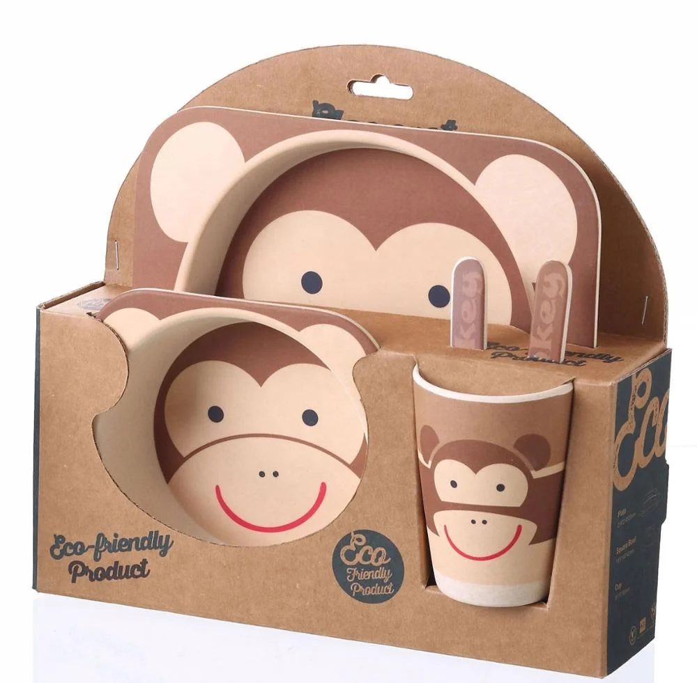 Set of 5pcs bamboo fiber meal set custom made dinnerware set for kid, Custom printing
Set of 5pcs bamboo fiber meal set custom made dinnerware set for kid, Custom printing