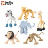 Bulk plastic 3d cartoon wild animal models toy for kids