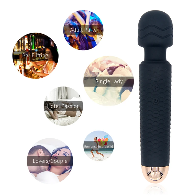 Female Electric Clitoris Massager Silicone Adult Sex Toys Wand Vibrator