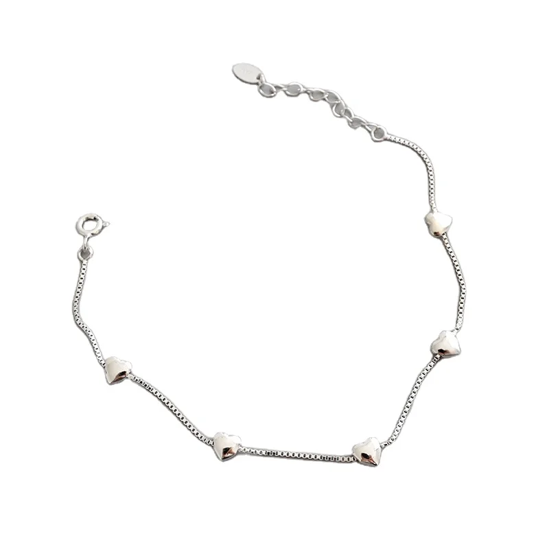 Sterling Silver S925 Personalized Jewelry Minimalist Glossy Love Female Handmade Bead Bracelet, Silver color
Sterling Silver S925 Personalized Jewelry Minimalist Glossy Love Female Handmade Bead Bracelet, Silver color