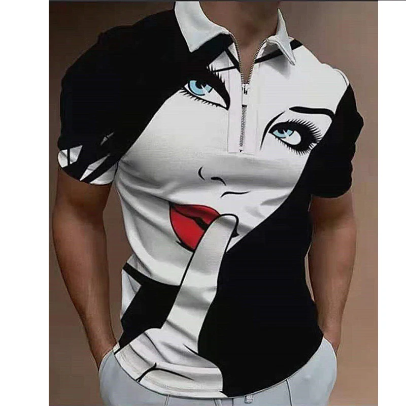 2021 summer European and American new men's polo shirts fashion casual digital printing polo shirts zipper polo, White, red, black, red and blue
2021 summer European and American new men's polo shirts fashion casual digital printing polo shirts zipper polo, White, red, black, red and blue