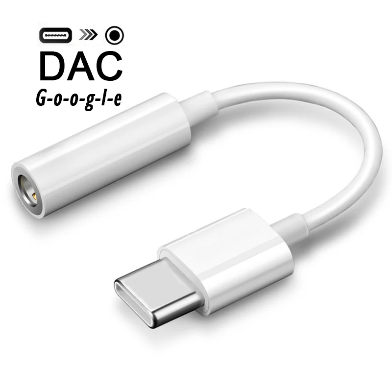 High Compatible DAC Hi Fi USB Type C To 3.5mm Jack Audio Auxiliary Headphone Cable Adapter For Google, Black, or white
High Compatible DAC Hi Fi USB Type C To 3.5mm Jack Audio Auxiliary Headphone Cable Adapter For Google, Black, or white