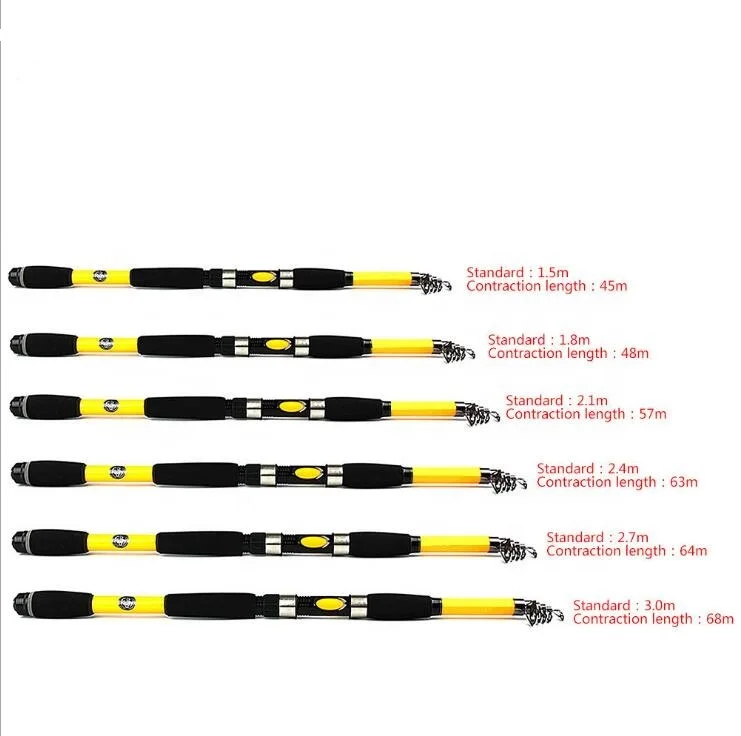 Durable High Quality 1.5-3m Foldable glass Fiber Fishing Telescopic Rod With ceramic guide, Green/yellow/blue
Durable High Quality 1.5-3m Foldable glass Fiber Fishing Telescopic Rod With ceramic guide, Green/yellow/blue