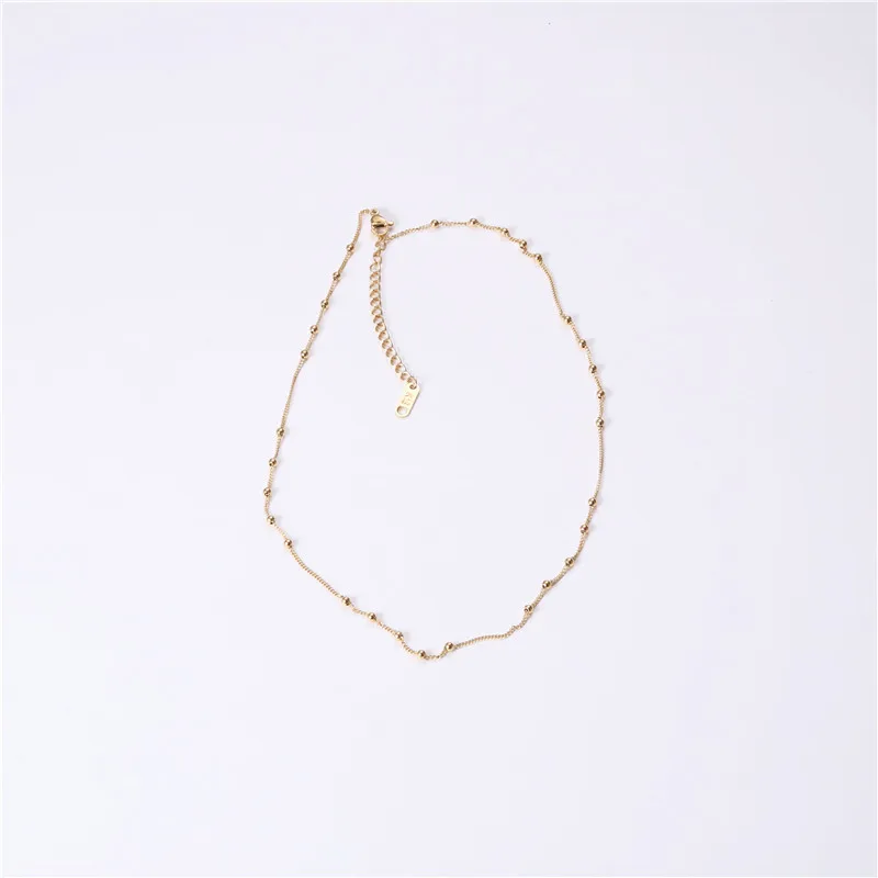Joolim Jewelry 18K Gold Plated Flashing Beads Choker Necklace Stainless Steel Jewelry Wholesale
Joolim Jewelry 18K Gold Plated Flashing Beads Choker Necklace Stainless Steel Jewelry Wholesale