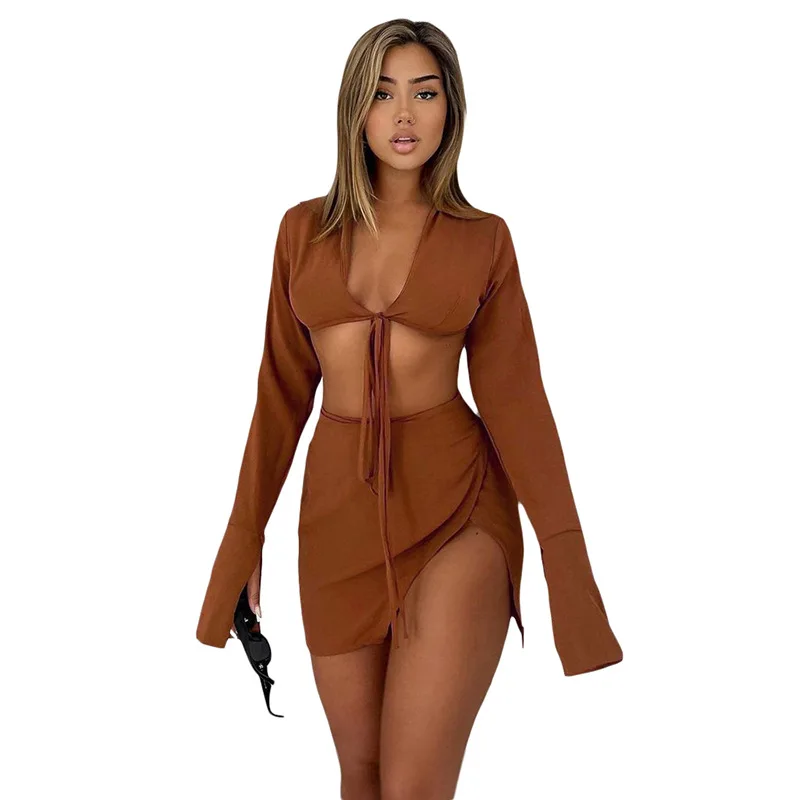 2021 Autumn and winter new women's long sleeves with cardigan sexy slit wrap hip skirt casual suit 2 pieces skirt sets, 3colours
2021 Autumn and winter new women's long sleeves with cardigan sexy slit wrap hip skirt casual suit 2 pieces skirt sets, 3colours