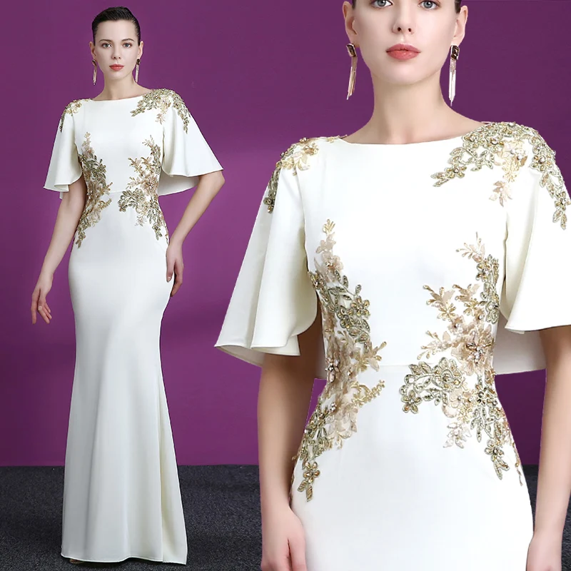 Elegant Crepe Made Mermaid Evening Dress For Wedding Party Wear Mother of Bride Dresses, Same as picture
Elegant Crepe Made Mermaid Evening Dress For Wedding Party Wear Mother of Bride Dresses, Same as picture