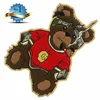 High quality custom chenille patches custom design bear shape felt embroidered patch