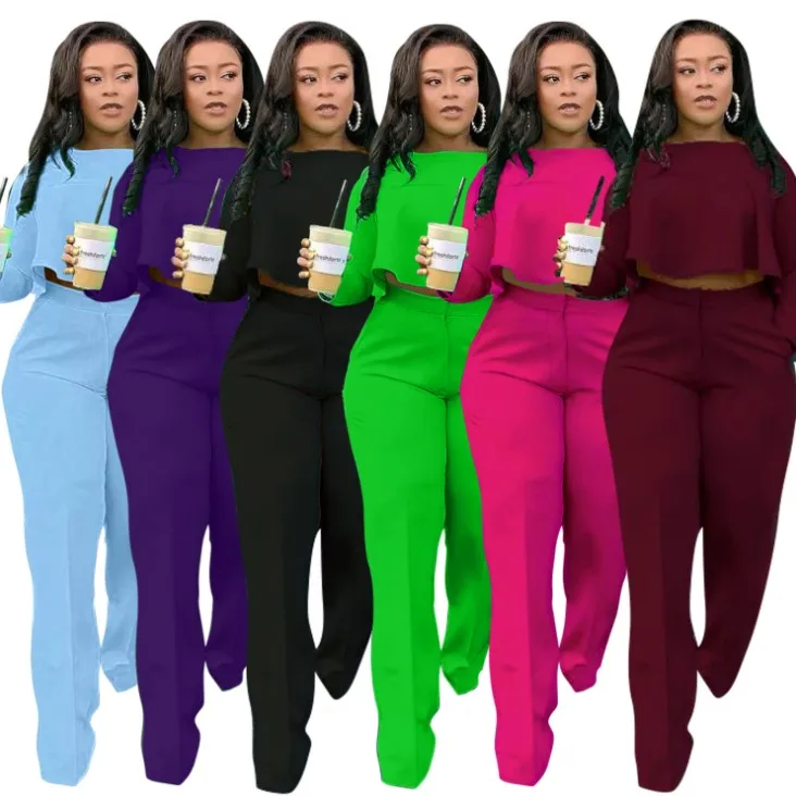 Drop Shipping Fall 2 Piece Sexy Pant Set Joggers Tracksuits Clothing Women Ladies Crop Tops Two Piece Pants Sets
Drop Shipping Fall 2 Piece Sexy Pant Set Joggers Tracksuits Clothing Women Ladies Crop Tops Two Piece Pants Sets
