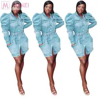 L4041 high quality autumn 2019 puff denim long sleeve women fashion blue mini dress
L4041 high quality autumn 2019 puff denim long sleeve women fashion blue mini dress